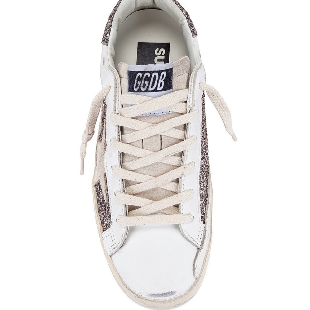 Authentic Golden Goose Superstar Glitter White & Seed Pearl Size 38 - Picture 8 of 10